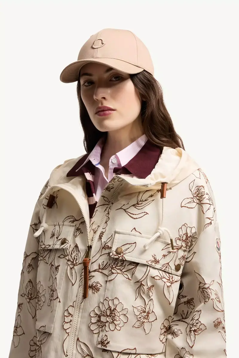 Moncler Logo Cotton Gabardine Baseball Cap | Thumbnail 3 Moncler Logo Cotton Gabardine Baseball Cap | Thumbnail 3