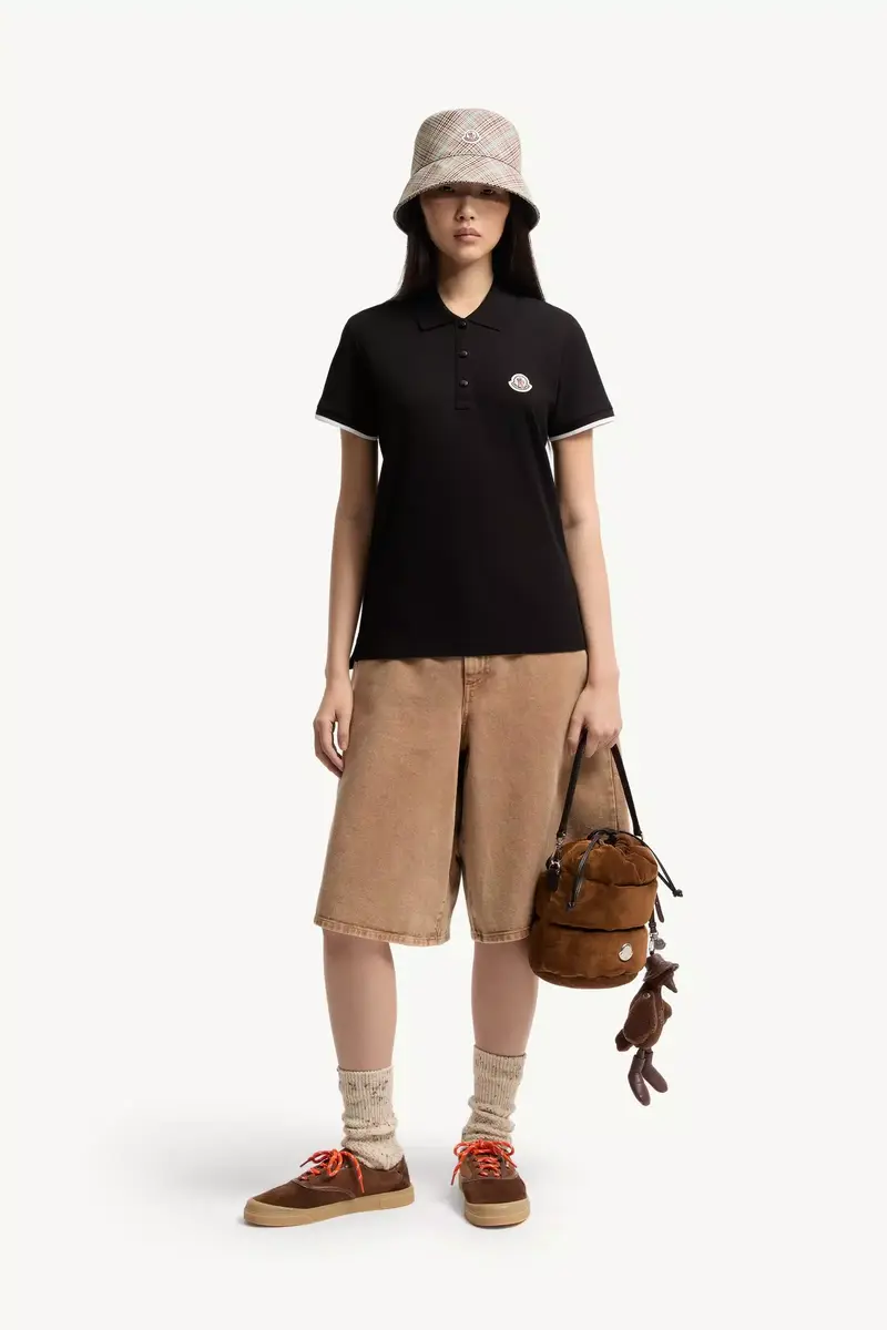 Moncler Logo Cotton Piquet Polo Shirt | Thumbnail 3 Moncler Logo Cotton Piquet Polo Shirt | Thumbnail 3