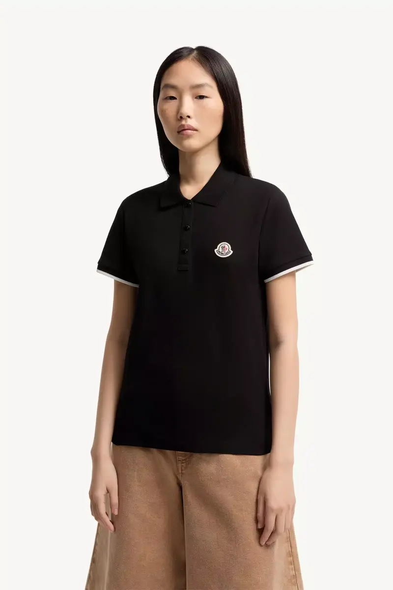 Moncler Logo Cotton Piquet Polo Shirt | Thumbnail 5 Moncler Logo Cotton Piquet Polo Shirt | Thumbnail 5