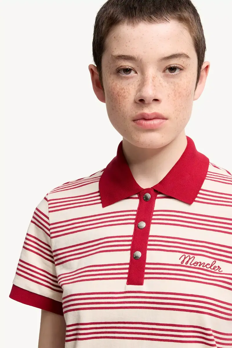 Moncler Striped Cotton Polo Shirt | Thumbnail 7 Moncler Striped Cotton Polo Shirt | Thumbnail 7