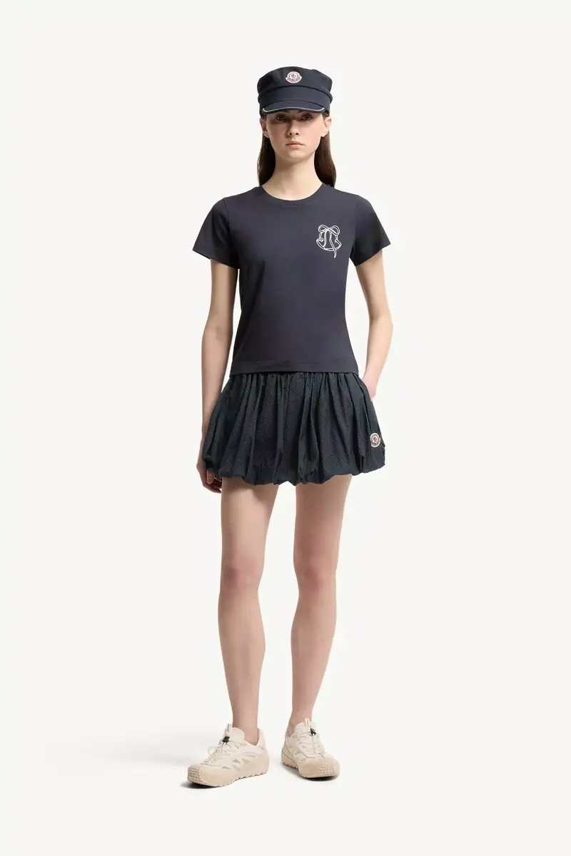 Moncler Embroidered Logo Cotton T-shirt | Thumbnail 3 Moncler Embroidered Logo Cotton T-shirt | Thumbnail 3