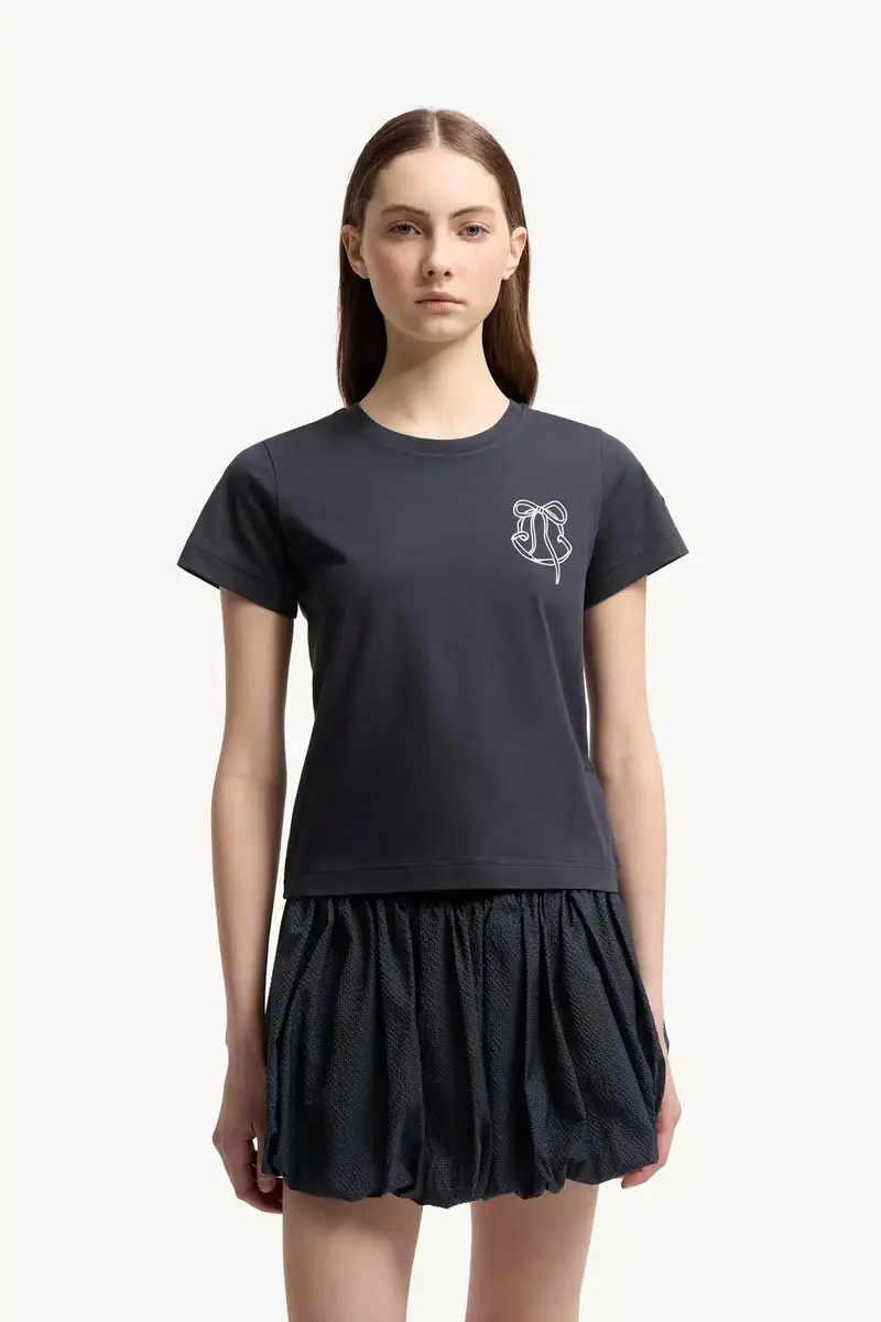 Moncler Embroidered Logo Cotton T-shirt | Thumbnail 5 Moncler Embroidered Logo Cotton T-shirt | Thumbnail 5