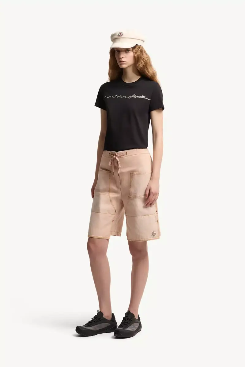 Moncler Ribbon Logo Cotton T-shirt | Thumbnail 3 Moncler Ribbon Logo Cotton T-shirt | Thumbnail 3
