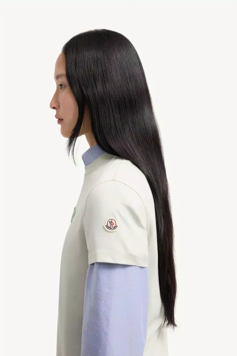 Moncler Embroidered Tonal Logo Cotton T-shirt | Thumbnail 3 Moncler Embroidered Tonal Logo Cotton T-shirt | Thumbnail 3