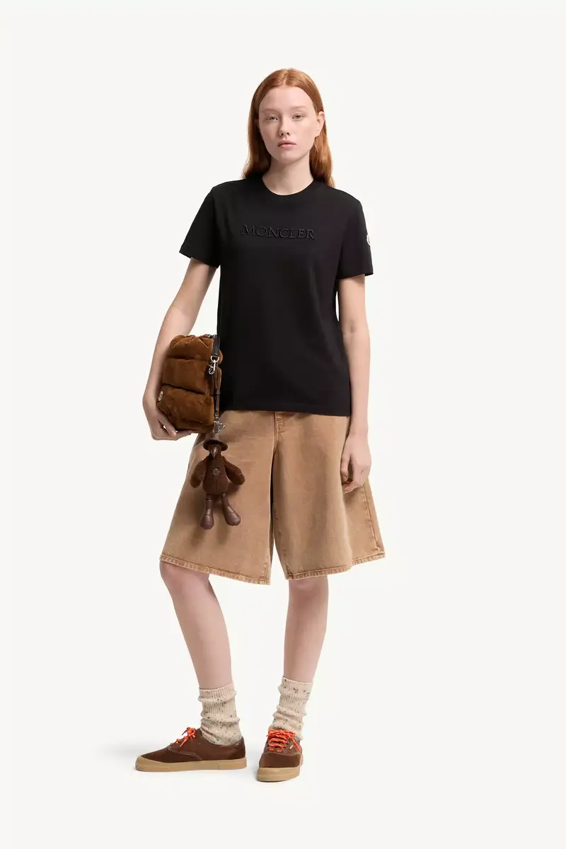 Moncler Embroidered Tonal Logo Cotton T-shirt | Thumbnail 3 Moncler Embroidered Tonal Logo Cotton T-shirt | Thumbnail 3