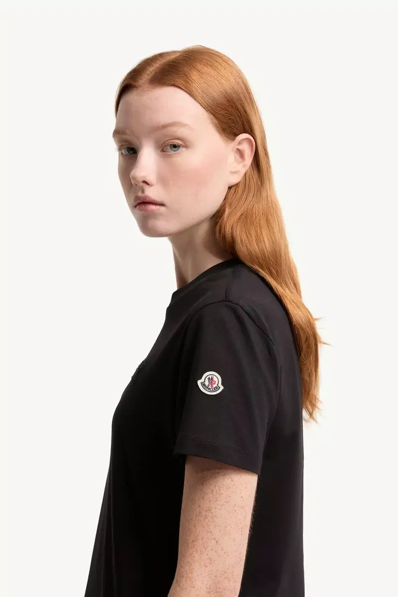 Moncler Embroidered Tonal Logo Cotton T-shirt | Thumbnail 4 Moncler Embroidered Tonal Logo Cotton T-shirt | Thumbnail 4