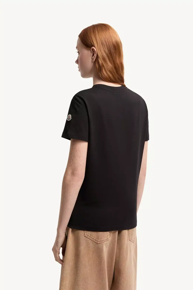 Moncler Embroidered Tonal Logo Cotton T-shirt | Thumbnail 6 Moncler Embroidered Tonal Logo Cotton T-shirt | Thumbnail 6