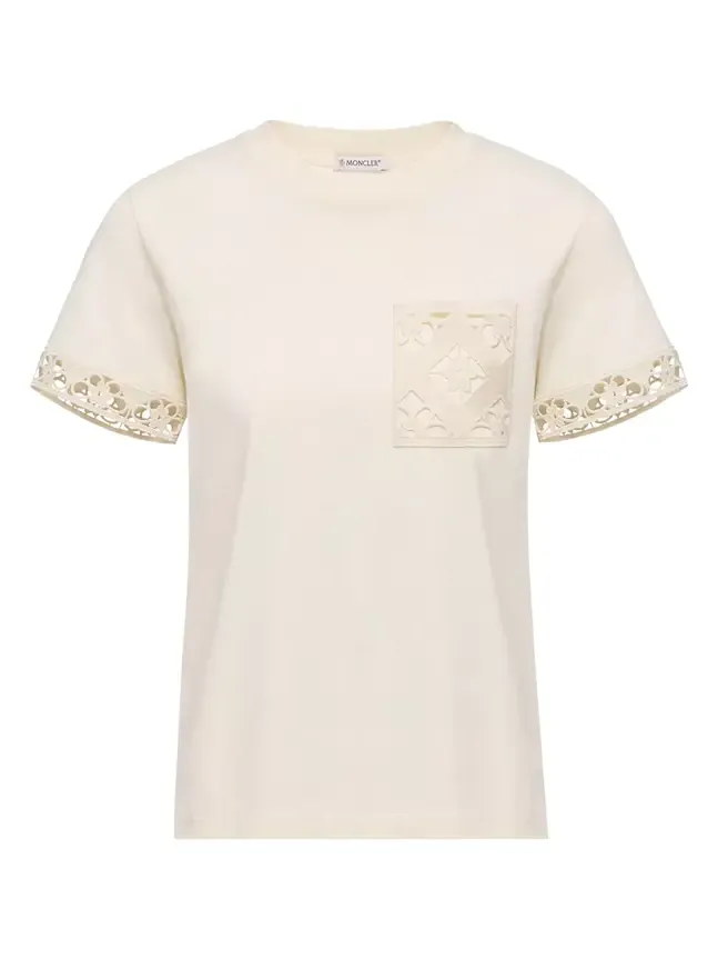 Macramé-trimmed Cotton T-shirt