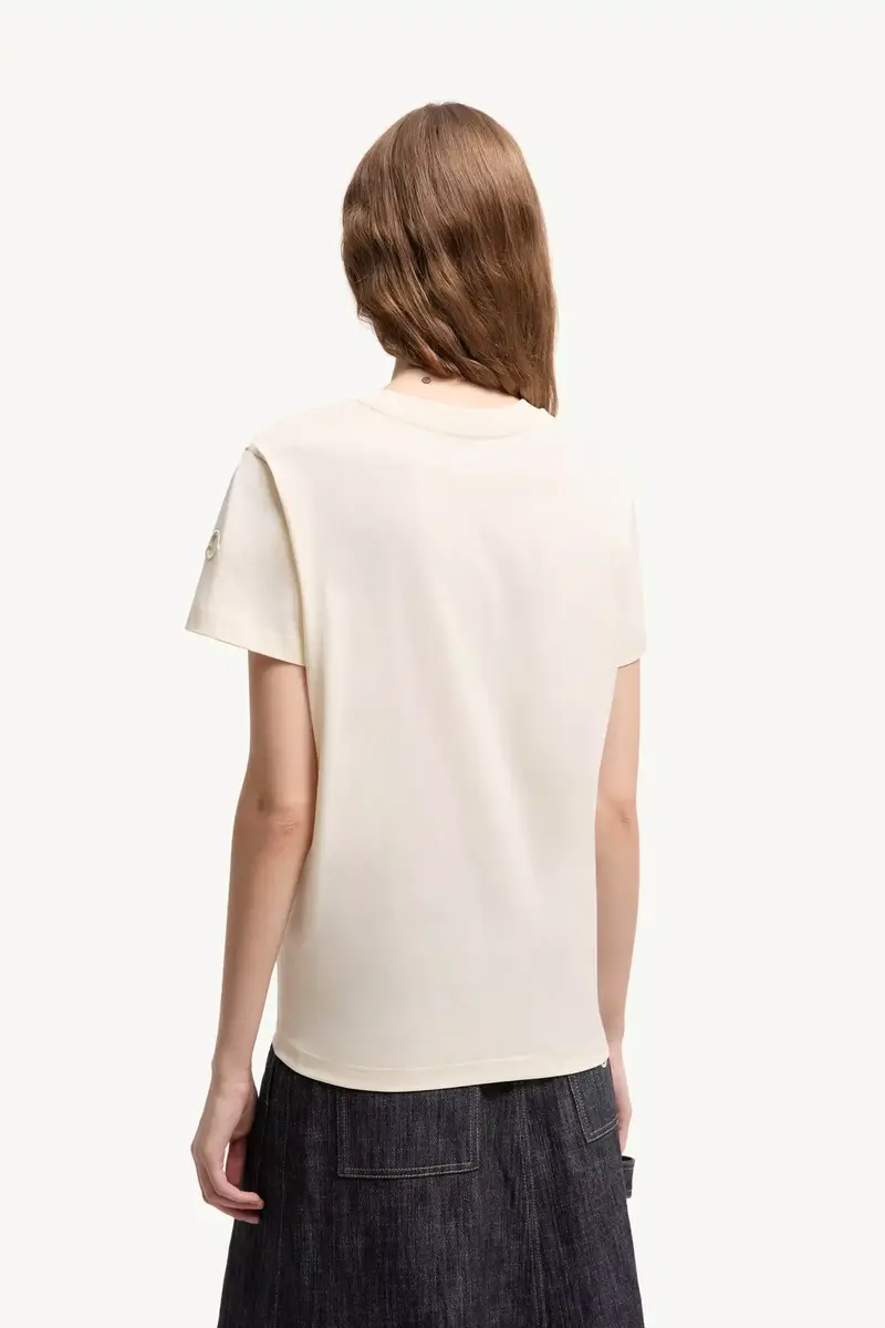 Moncler Embroidered Logo Cotton T-shirt | Thumbnail 6 Moncler Embroidered Logo Cotton T-shirt | Thumbnail 6