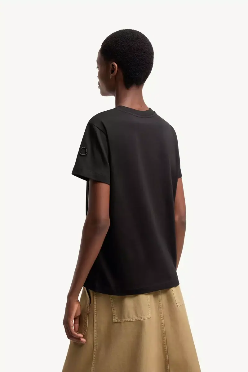Moncler Embroidered Logo Cotton T-shirt | Thumbnail 5 Moncler Embroidered Logo Cotton T-shirt | Thumbnail 5