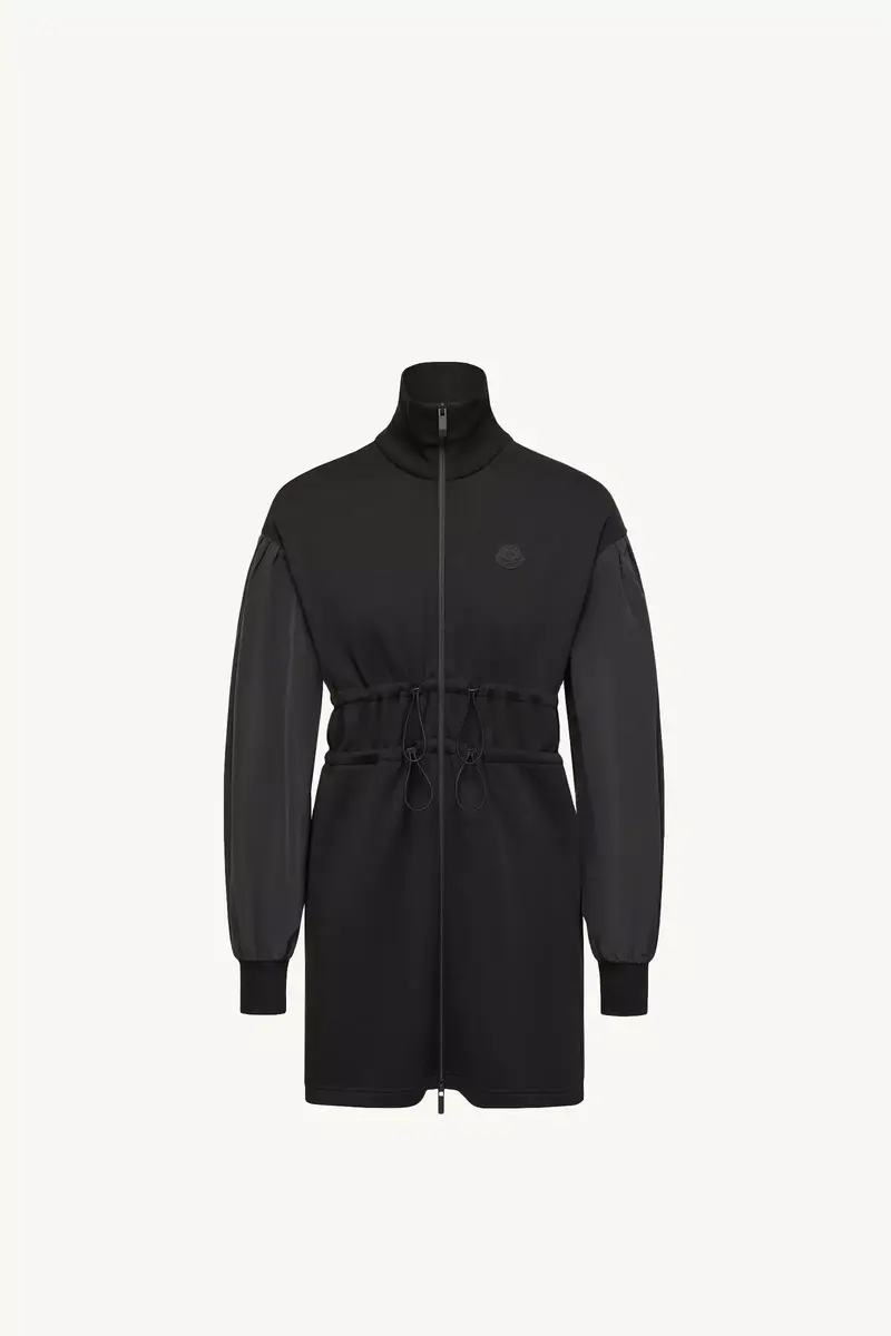 Moncler Cotton Fleece Sweatshirt Zip-up Dress | Thumbnail 2 Moncler Cotton Fleece Sweatshirt Zip-up Dress | Thumbnail 2