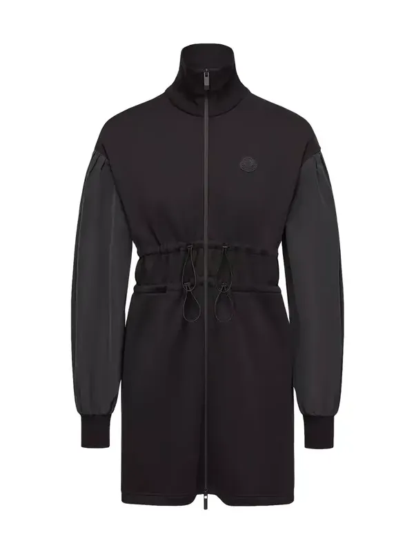 Cotton Fleece Sweatshirt Zip-up Dress Cotton Fleece Sweatshirt Zip-up Dress