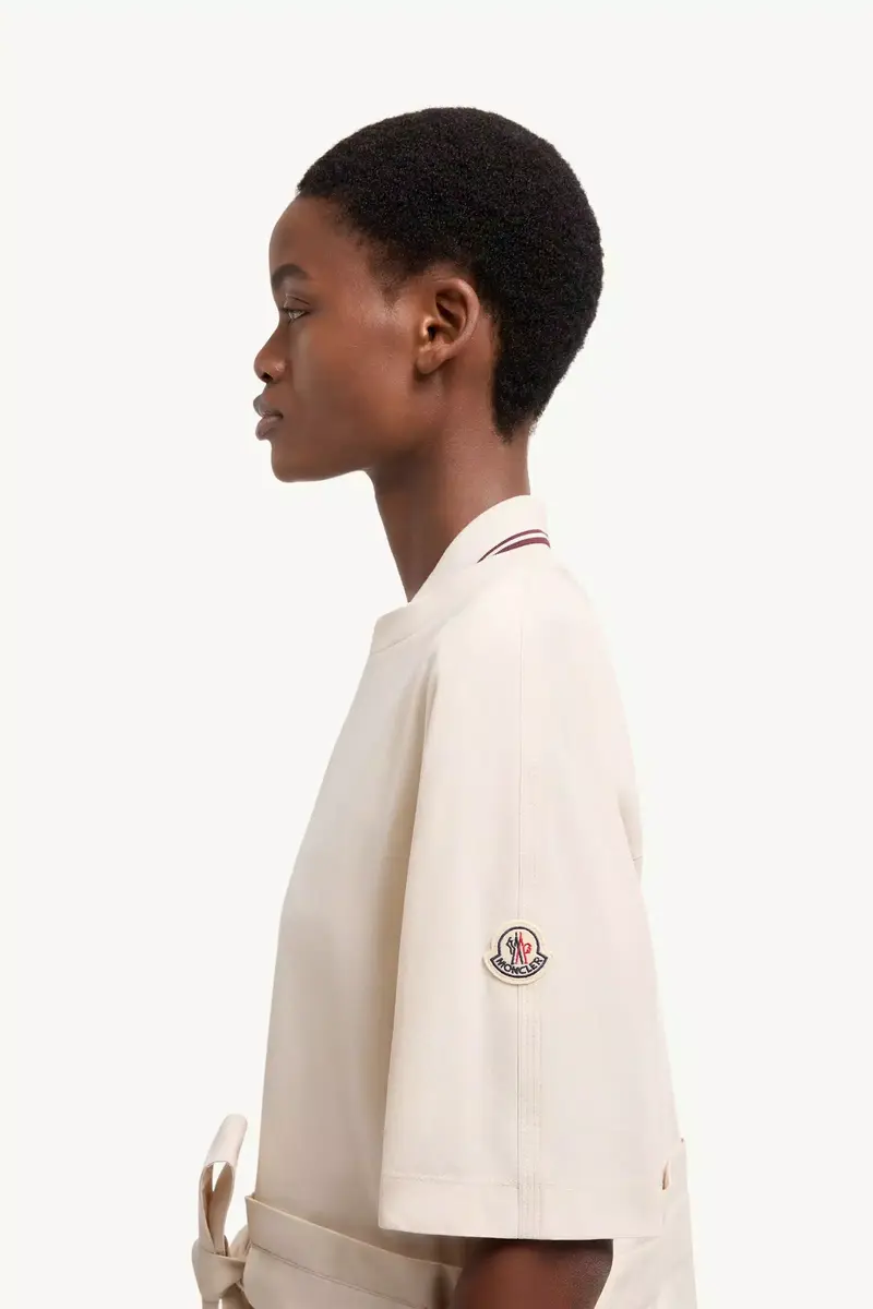 Moncler Belted Cotton Mini Dress | Thumbnail 4