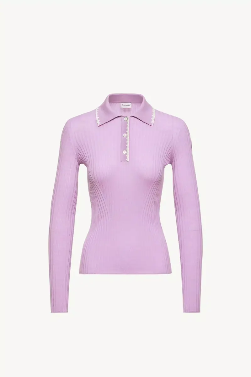 Moncler Wool Long Sleeve Polo Shirt | Thumbnail 2 Moncler Wool Long Sleeve Polo Shirt | Thumbnail 2