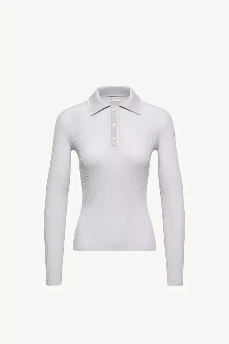 Moncler Wool Long Sleeve Polo Shirt | Thumbnail 2 Moncler Wool Long Sleeve Polo Shirt | Thumbnail 2