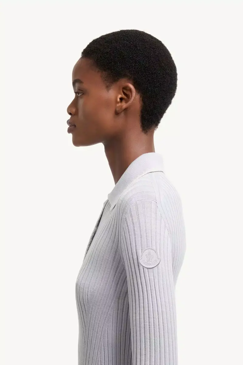 Moncler Wool Long Sleeve Polo Shirt | Thumbnail 4 Moncler Wool Long Sleeve Polo Shirt | Thumbnail 4
