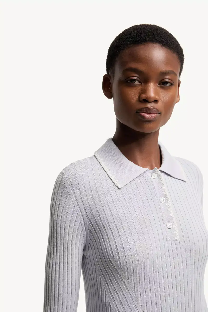 Moncler Wool Long Sleeve Polo Shirt | Thumbnail 7 Moncler Wool Long Sleeve Polo Shirt | Thumbnail 7