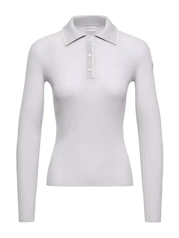 Wool Long Sleeve Polo Shirt Wool Long Sleeve Polo Shirt