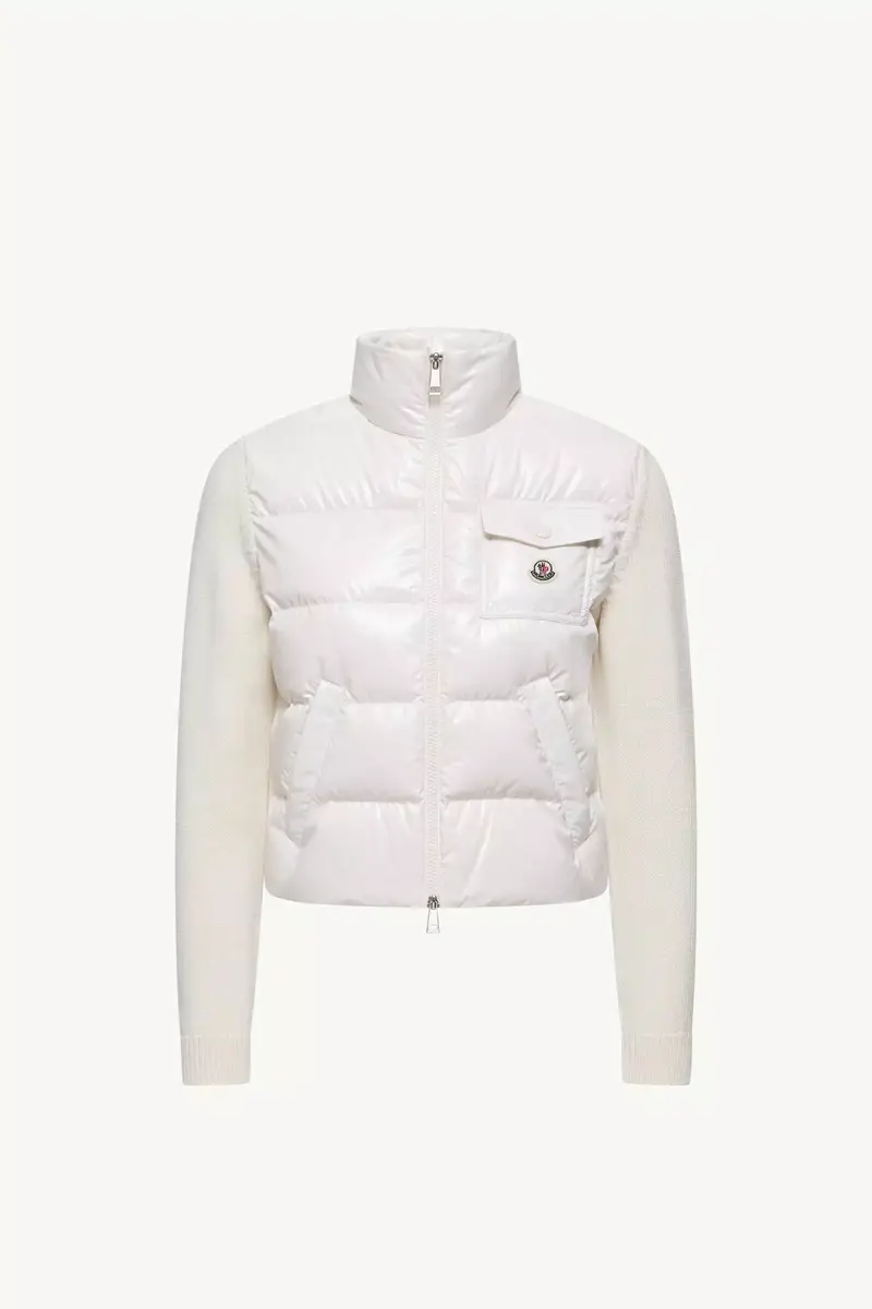 Moncler Padded Zip-up Wool Cardigan | Thumbnail 2 Moncler Padded Zip-up Wool Cardigan | Thumbnail 2