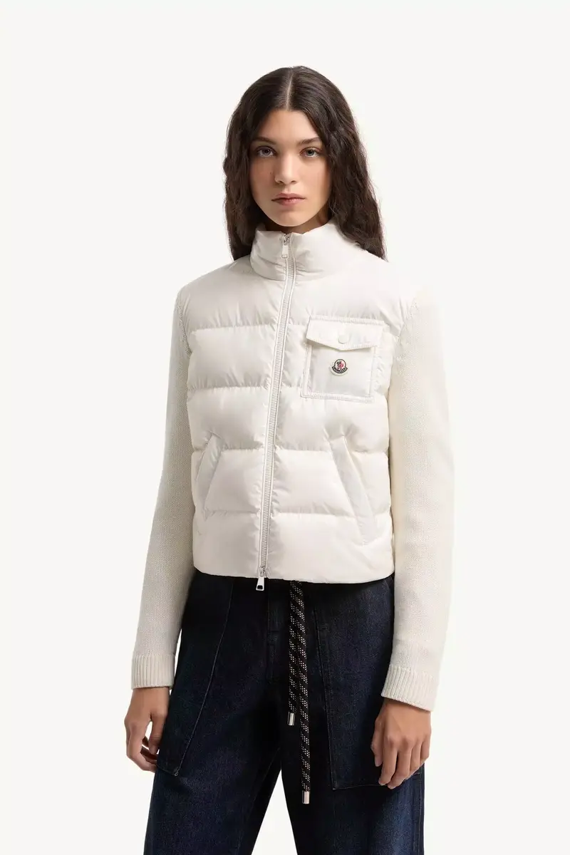 Moncler Padded Zip-up Wool Cardigan | Thumbnail 5 Moncler Padded Zip-up Wool Cardigan | Thumbnail 5