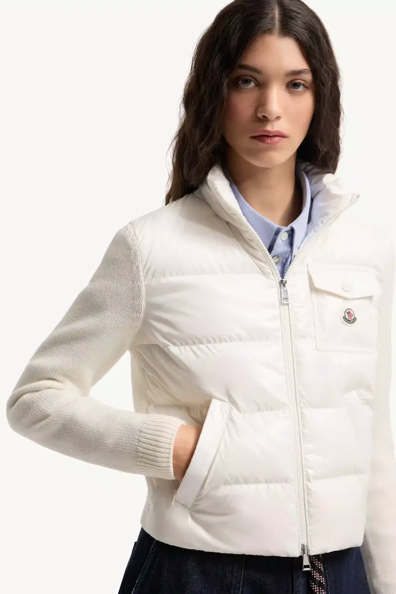 Moncler Padded Zip-up Wool Cardigan | Thumbnail 7 Moncler Padded Zip-up Wool Cardigan | Thumbnail 7