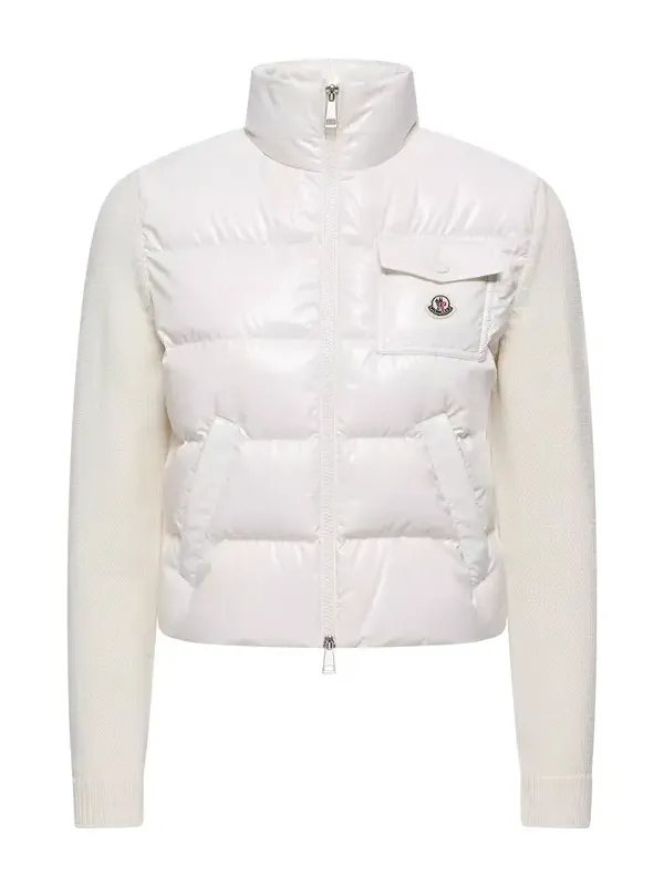 Padded Zip-up Wool Cardigan Padded Zip-up Wool Cardigan