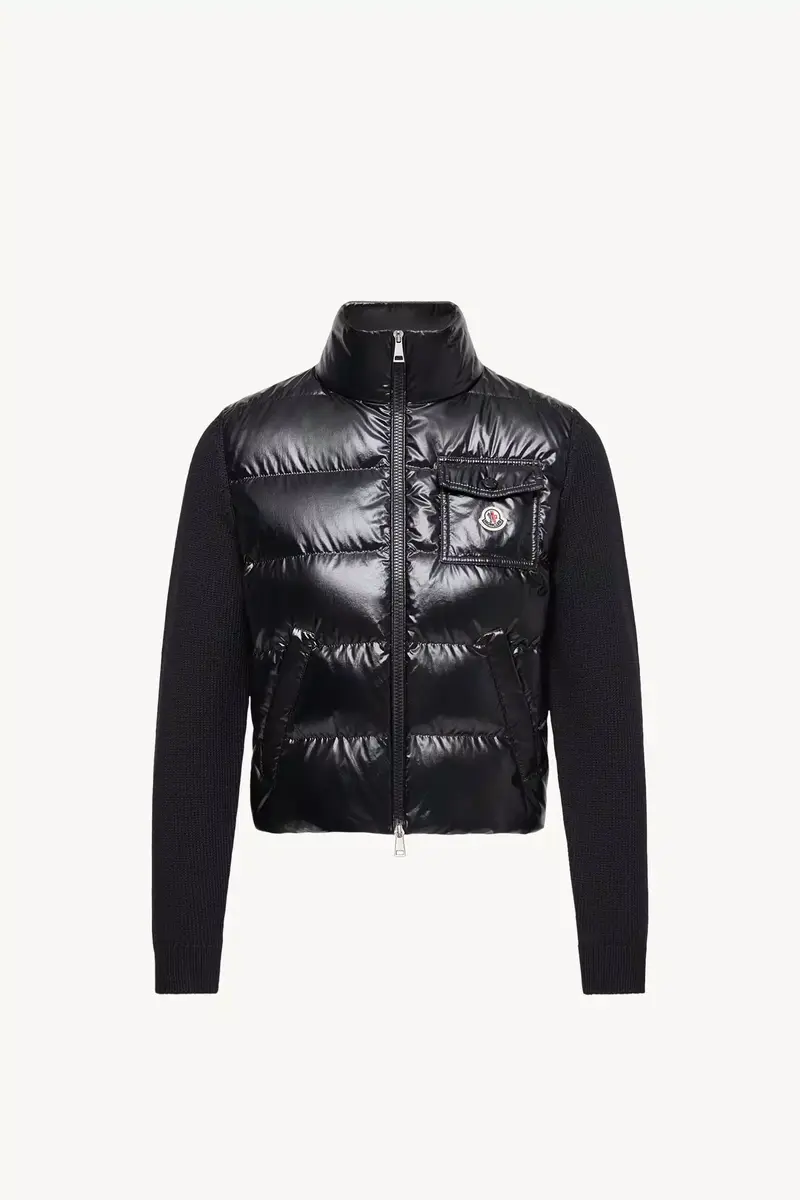 Moncler Padded Zip-up Wool Cardigan | Thumbnail 2 Moncler Padded Zip-up Wool Cardigan | Thumbnail 2