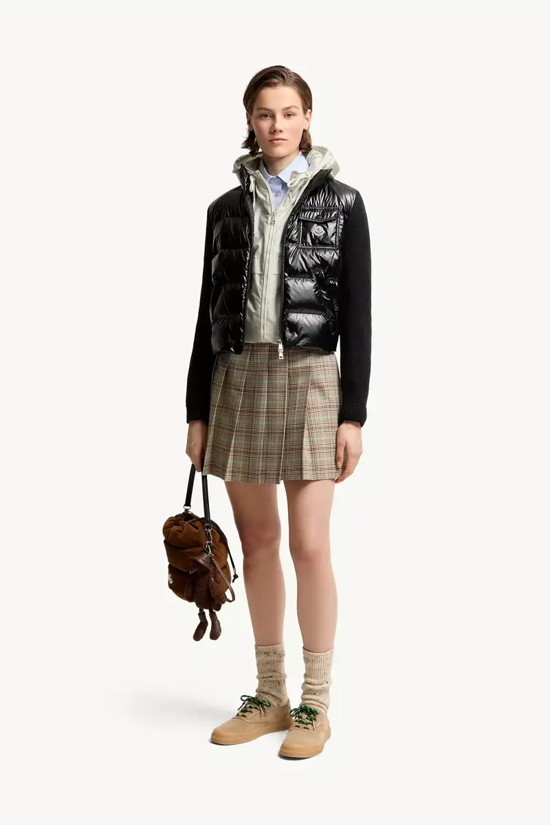 Moncler Padded Zip-up Wool Cardigan | Thumbnail 3 Moncler Padded Zip-up Wool Cardigan | Thumbnail 3