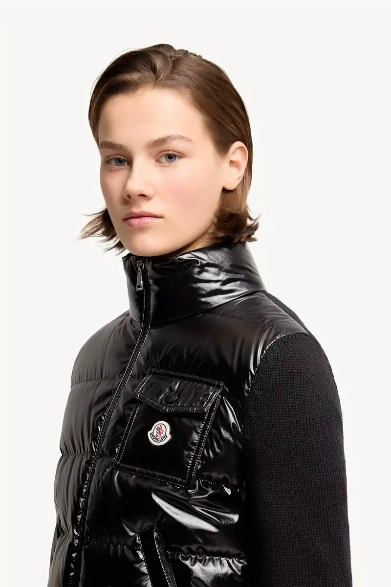 Moncler Padded Zip-up Wool Cardigan | Thumbnail 4 Moncler Padded Zip-up Wool Cardigan | Thumbnail 4