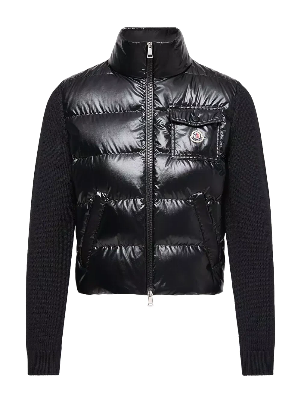 Padded Zip-up Wool Cardigan Padded Zip-up Wool Cardigan