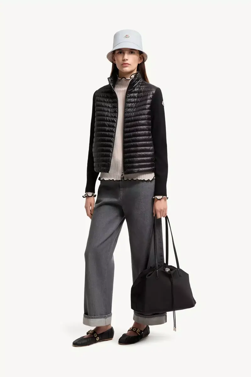 Moncler Padded Wool Zip-up Cardigan | Thumbnail 3 Moncler Padded Wool Zip-up Cardigan | Thumbnail 3