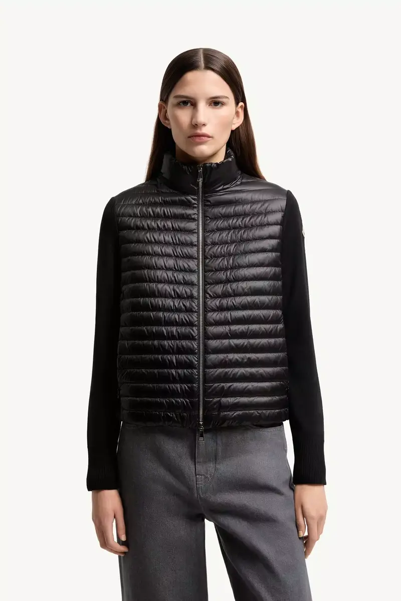 Moncler Padded Wool Zip-up Cardigan | Thumbnail 5 Moncler Padded Wool Zip-up Cardigan | Thumbnail 5