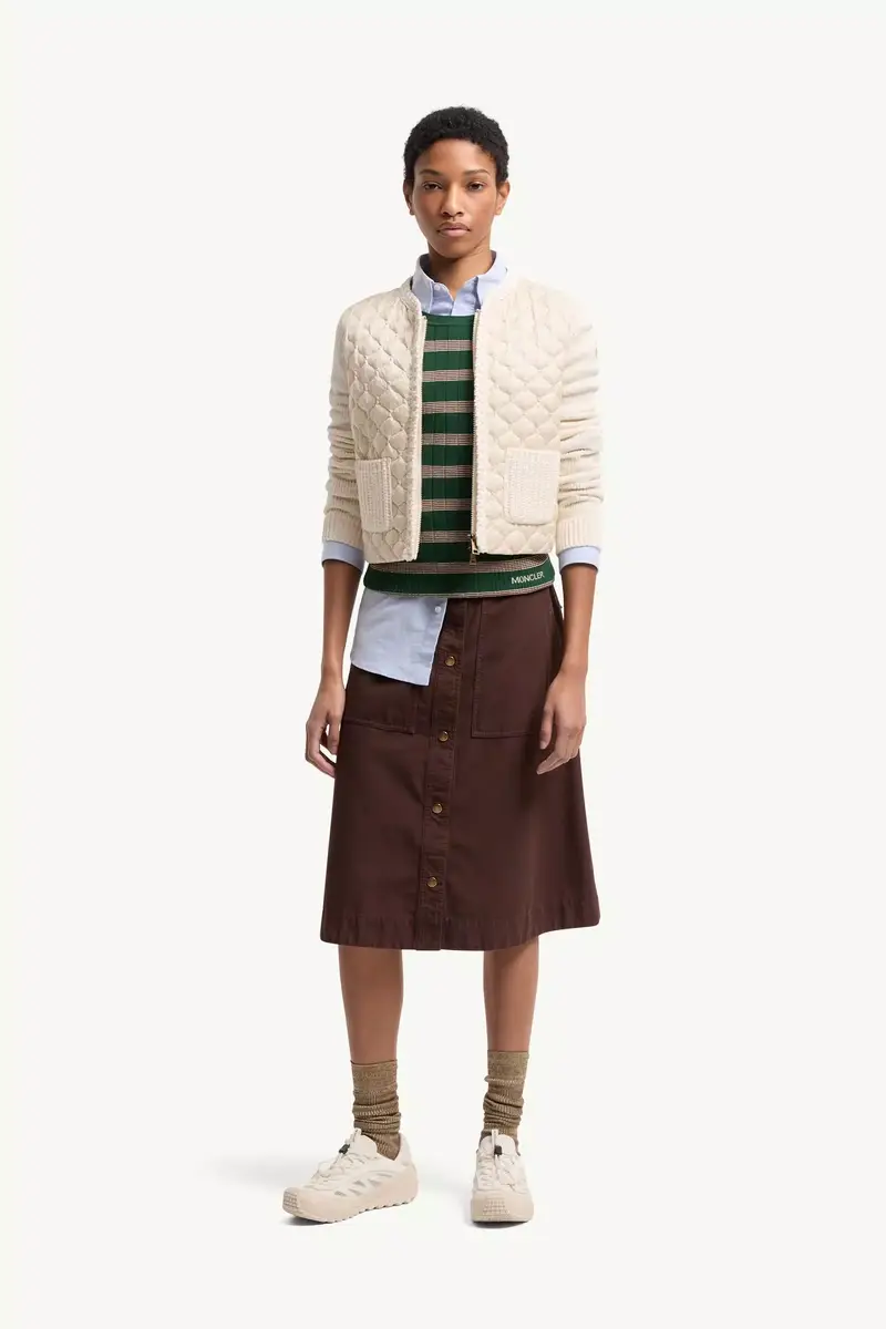 Moncler Geometric-quilted Padded Zip-up Cardigan | Thumbnail 3