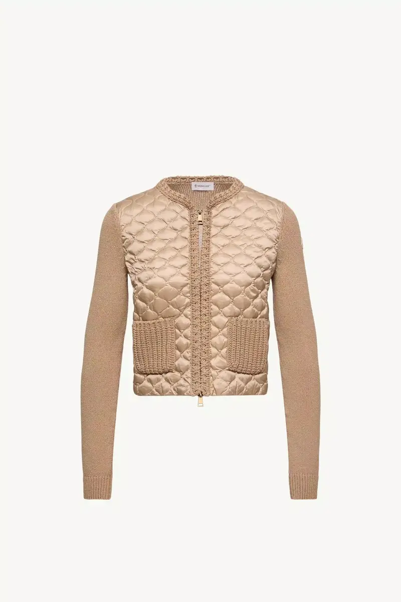 Moncler Geometric-quilted Padded Zip-up Cardigan | Thumbnail 2 Moncler Geometric-quilted Padded Zip-up Cardigan | Thumbnail 2