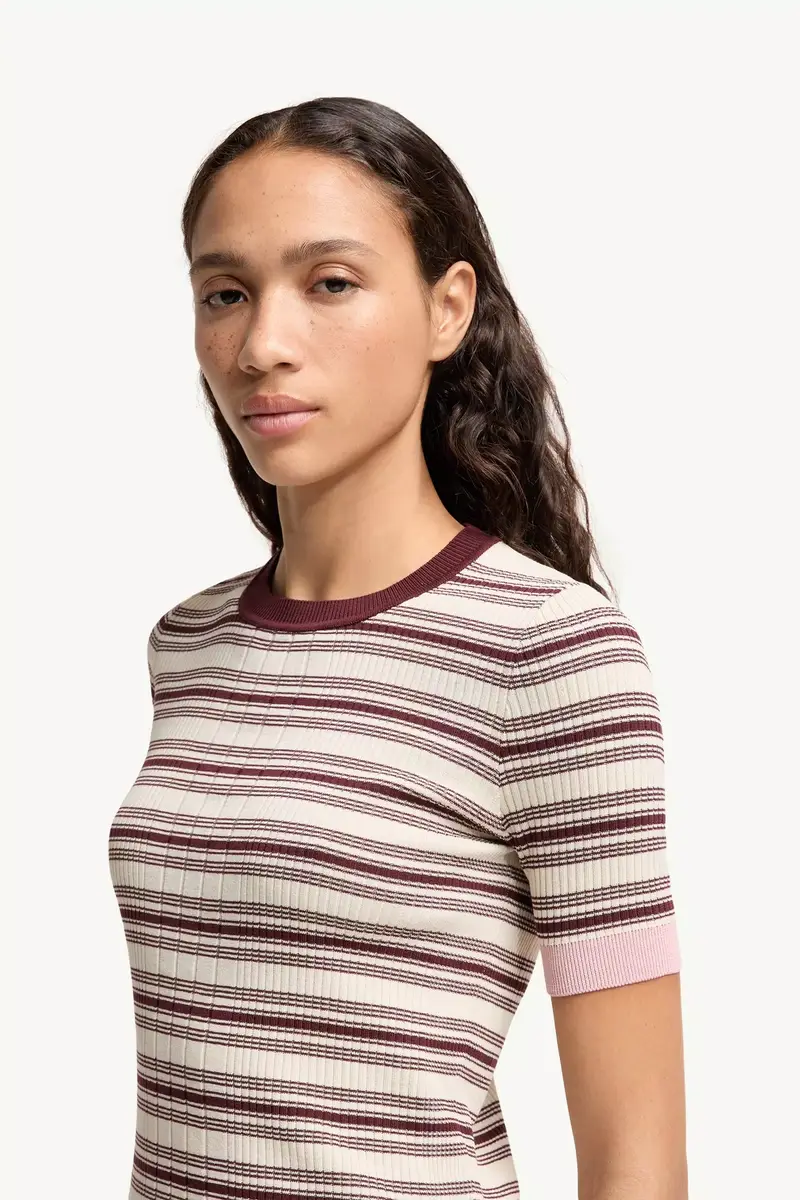 Moncler Striped Cotton T-shirt | Thumbnail 4 Moncler Striped Cotton T-shirt | Thumbnail 4