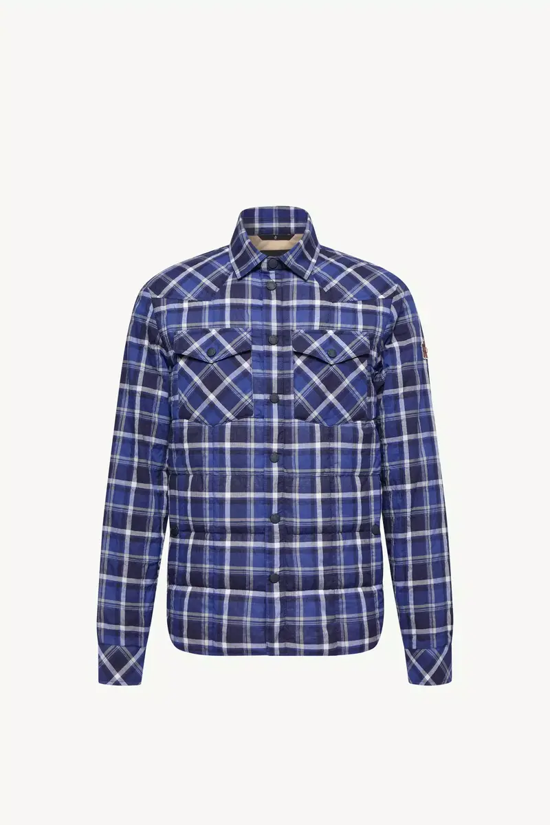 Moncler Grenoble Gelt Check Cotton Blend Down Shirt Jacket | Thumbnail 2
