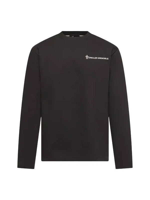 Moncler Grenoble Logo Long Sleeve Cotton T-shirt