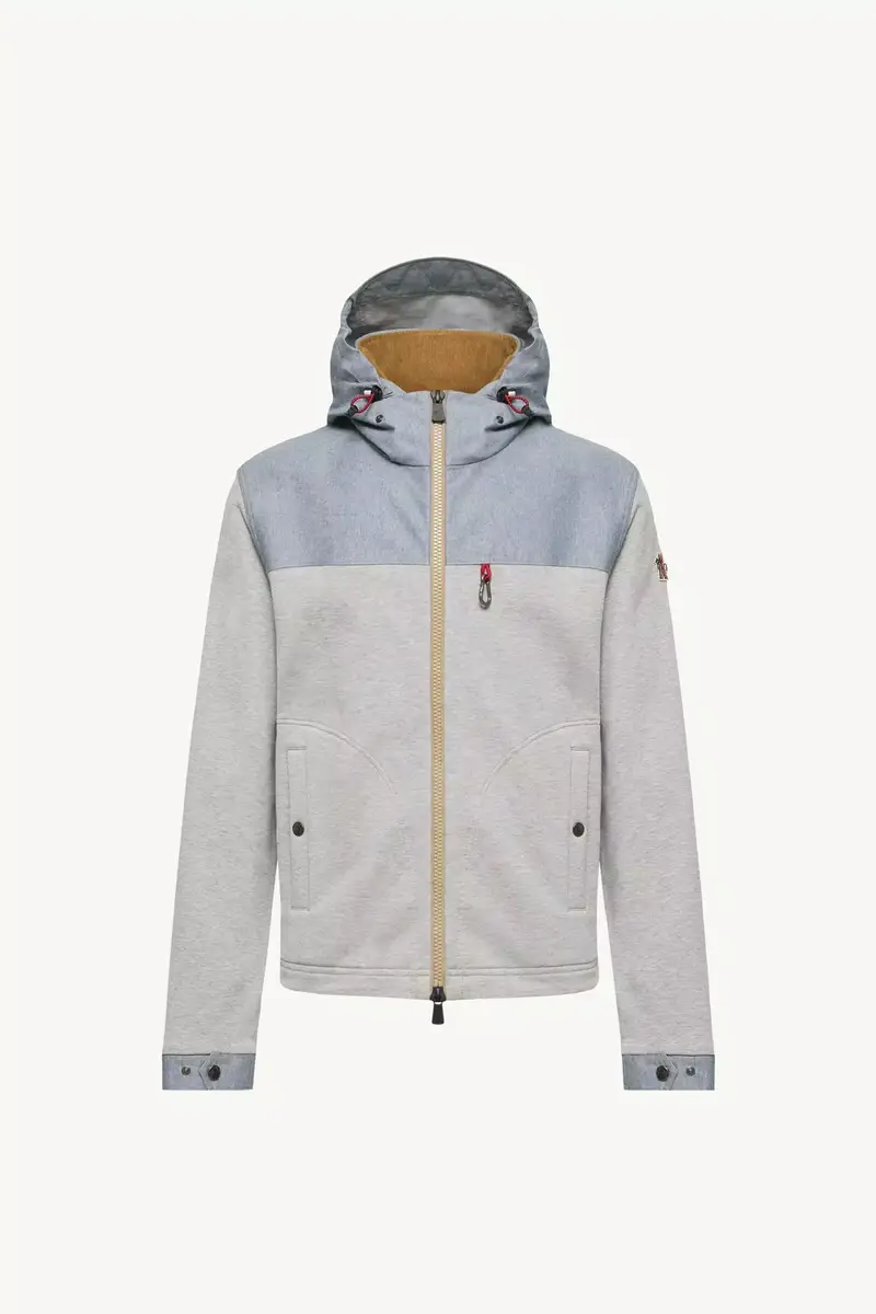 Moncler Grenoble Cotton & Chambray Zip-up Sweatshirt | Thumbnail 2 Moncler Grenoble Cotton & Chambray Zip-up Sweatshirt | Thumbnail 2