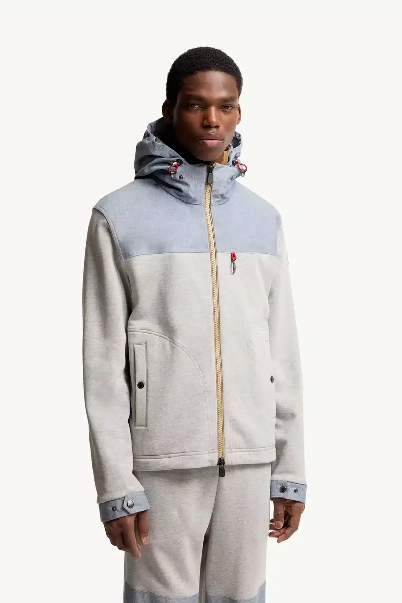 Moncler Grenoble Cotton & Chambray Zip-up Sweatshirt | Thumbnail 5 Moncler Grenoble Cotton & Chambray Zip-up Sweatshirt | Thumbnail 5