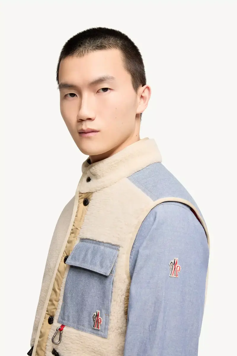 Moncler Grenoble Teddy & Chambray Vest | Thumbnail 4 Moncler Grenoble Teddy & Chambray Vest | Thumbnail 4