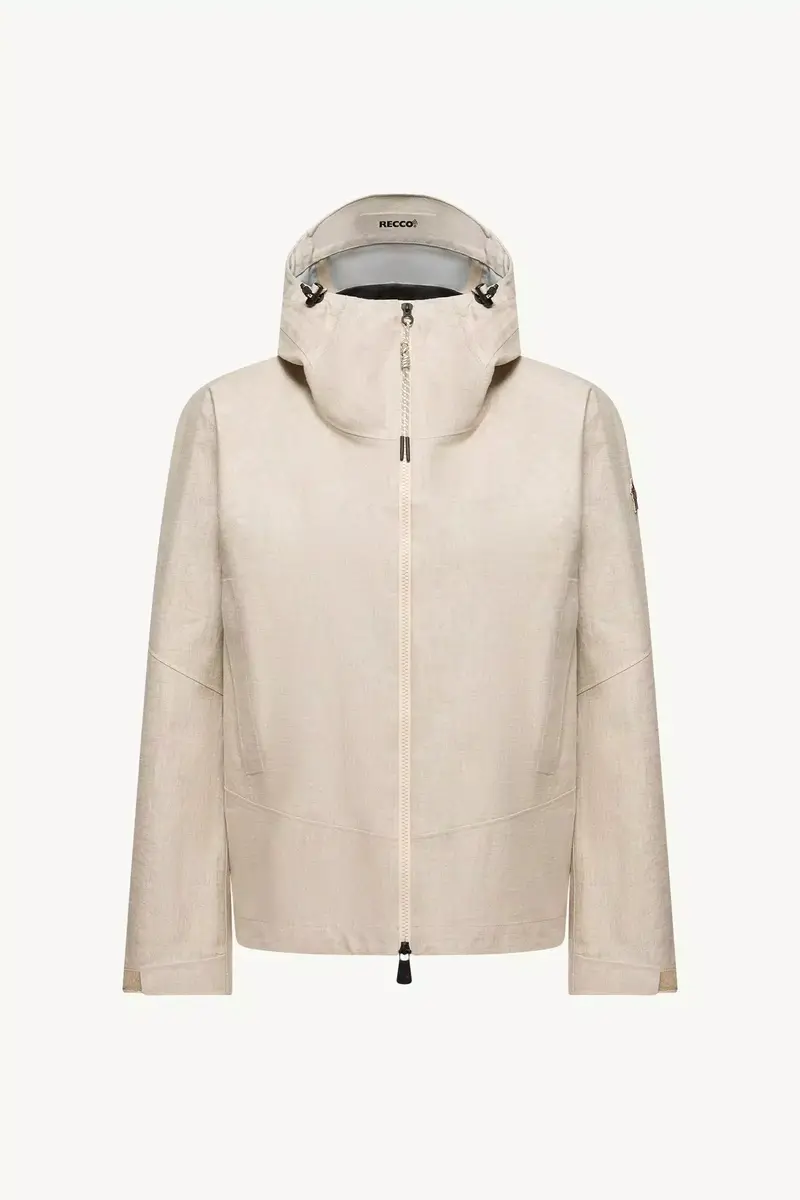 Moncler Grenoble Chartres Linen Blend Hooded Jacket | Thumbnail 2