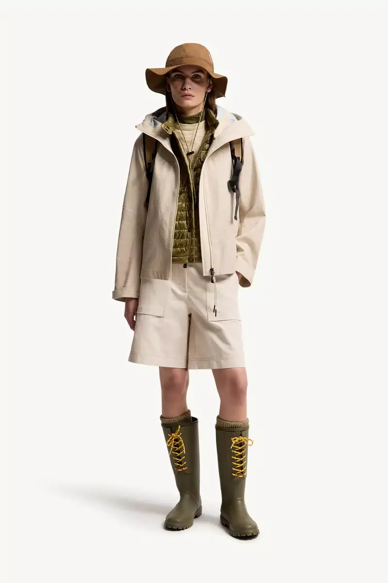 Moncler Grenoble Chartres Linen Blend Hooded Jacket | Thumbnail 3