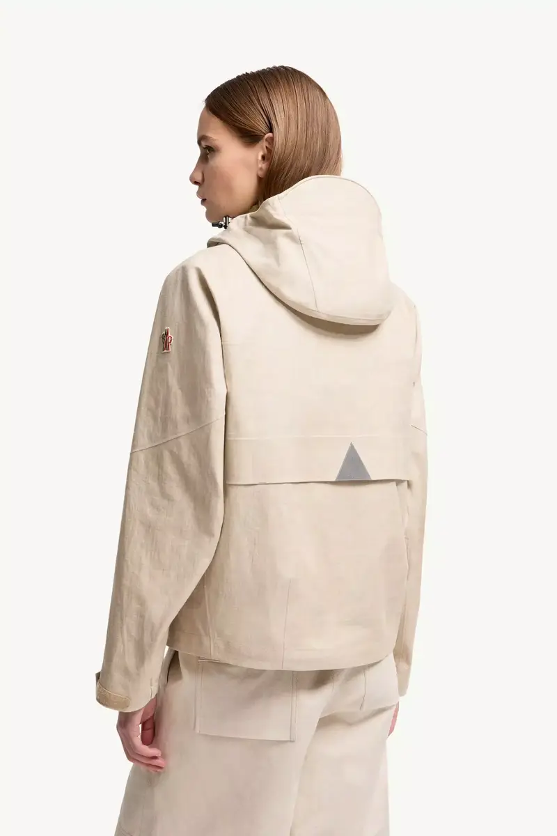 Moncler Grenoble Chartres Linen Blend Hooded Jacket | Thumbnail 6