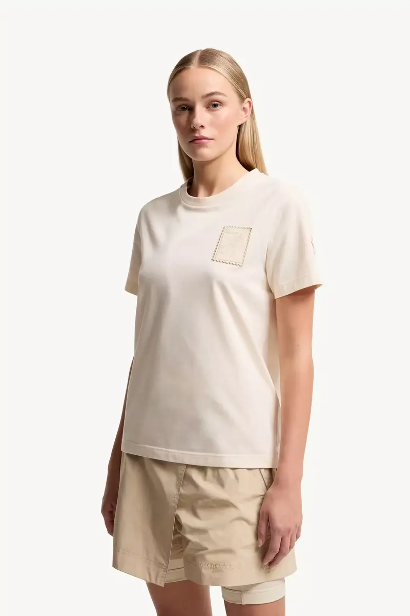 Moncler Grenoble Botanical Patch Cotton Blend T-shirt | Thumbnail 4