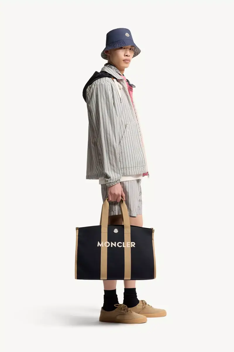 Moncler Logo Canvas Tote Bag | Thumbnail 3 Moncler Logo Canvas Tote Bag | Thumbnail 3