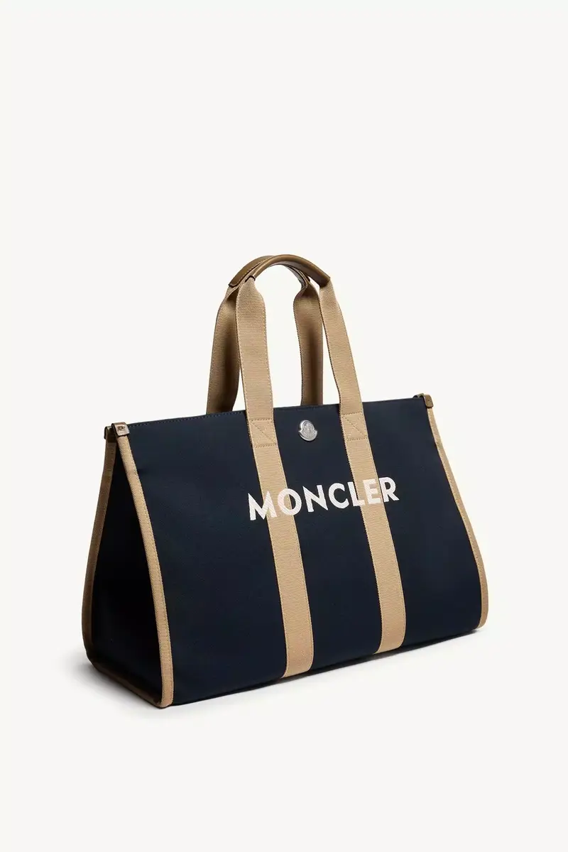 Moncler Logo Canvas Tote Bag | Thumbnail 4 Moncler Logo Canvas Tote Bag | Thumbnail 4