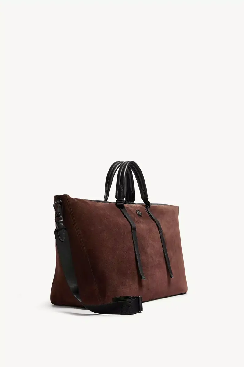 Moncler Carlo Suede Duffle Bag | Thumbnail 4 Moncler Carlo Suede Duffle Bag | Thumbnail 4