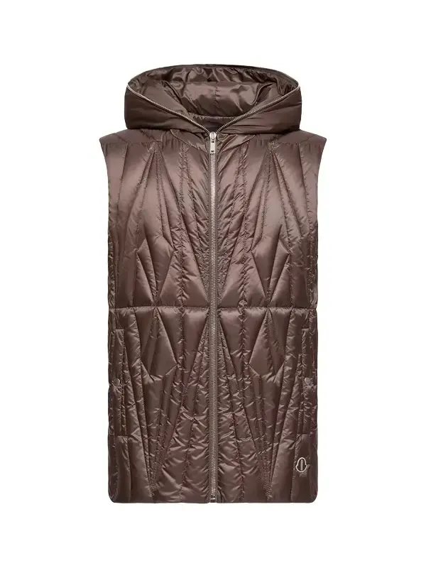 Moncler + Rick Owens Geocamo Ziplock Hooded Down Vest