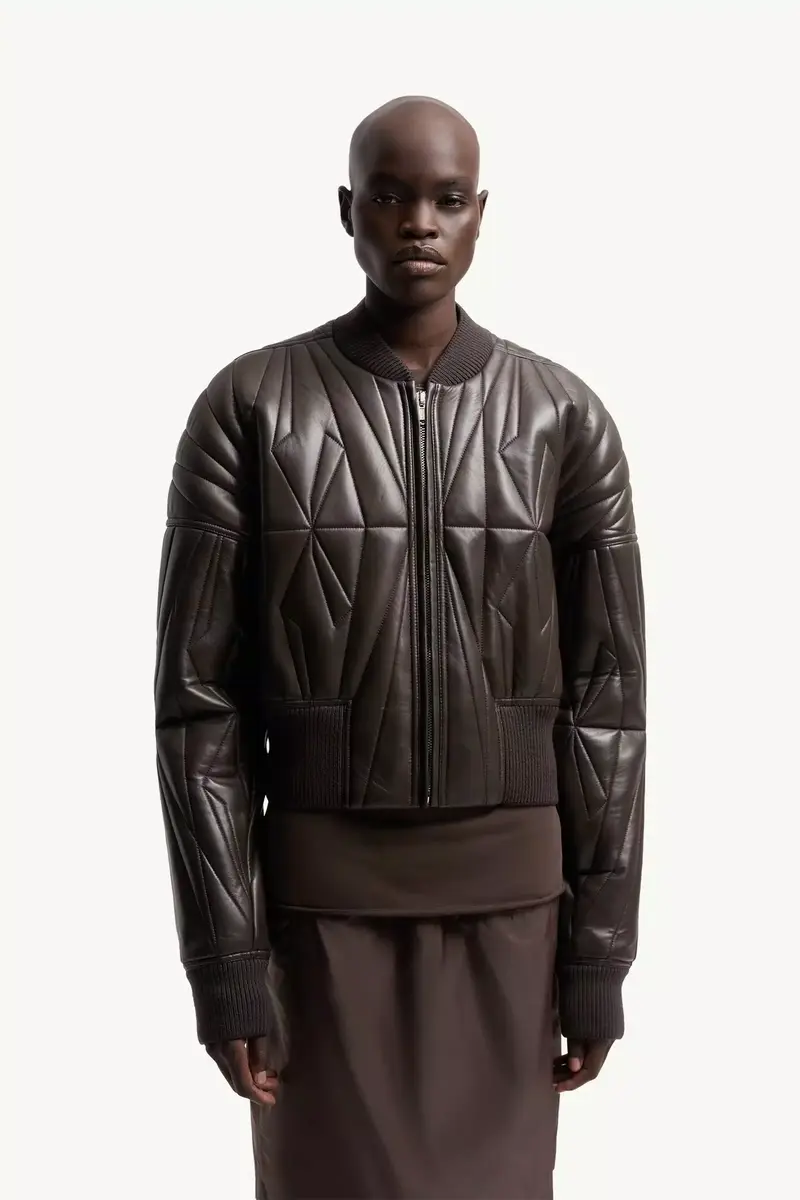 Moncler + Rick Owens Geocamo Nappa Leather Bomber Jacket | Thumbnail 5 Moncler + Rick Owens Geocamo Nappa Leather Bomber Jacket | Thumbnail 5