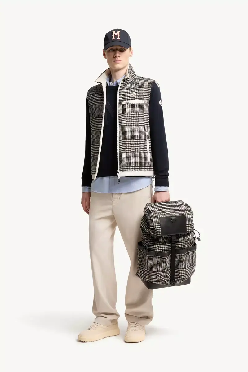 Moncler Gienah Reversible Wool Blend Down Vest | Thumbnail 3